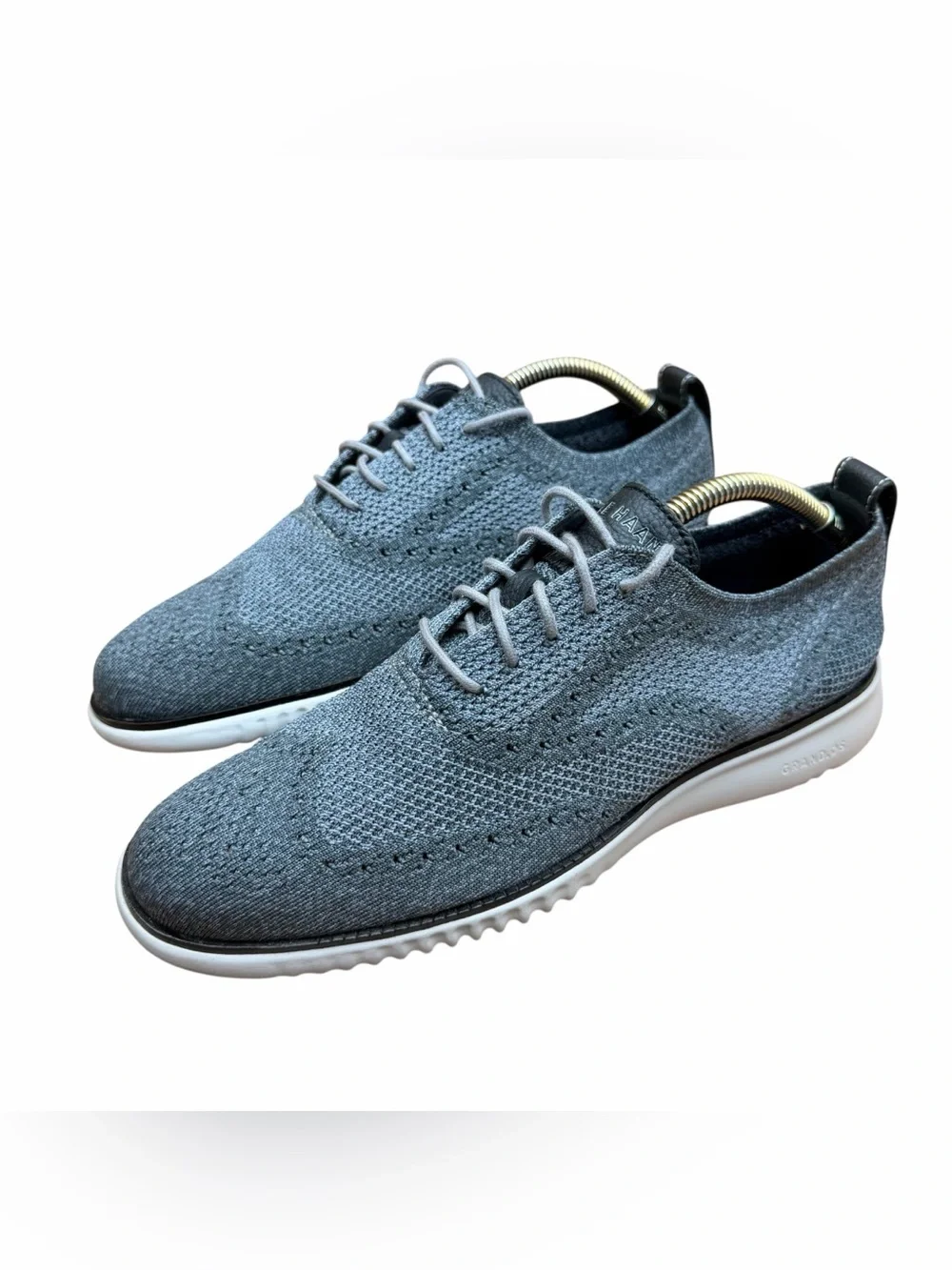 Cole Haan Original Shoes Men’s size 9.5 Gray Wingtip Grand Knit Oxford Sneakers